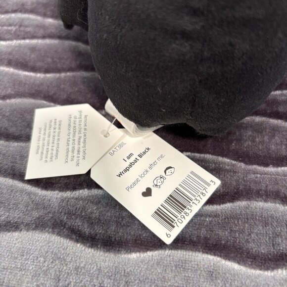 RARE Jellycat Wrapabat Black BNWT - Picture 8 of 8